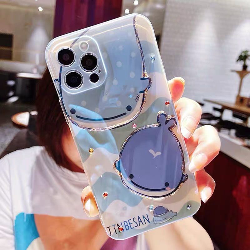 Ốp Điện Thoại Silicon Mềm Chống Rơi Họa Tiết Hoạt Hình Cho IPhone 11 11promax XR 12 12promax 7 8Plus SE X XS