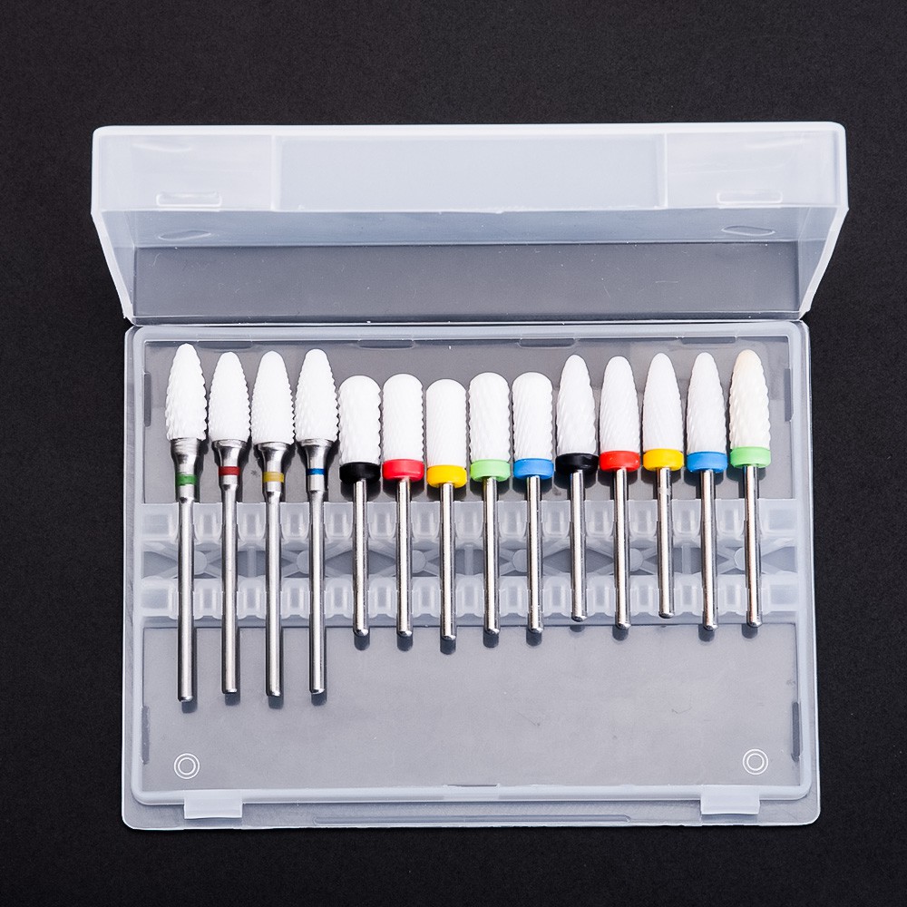 Bộ 14 Đầu Mài Móng Tay Bằng Sứ Kèm Hộp Đựng