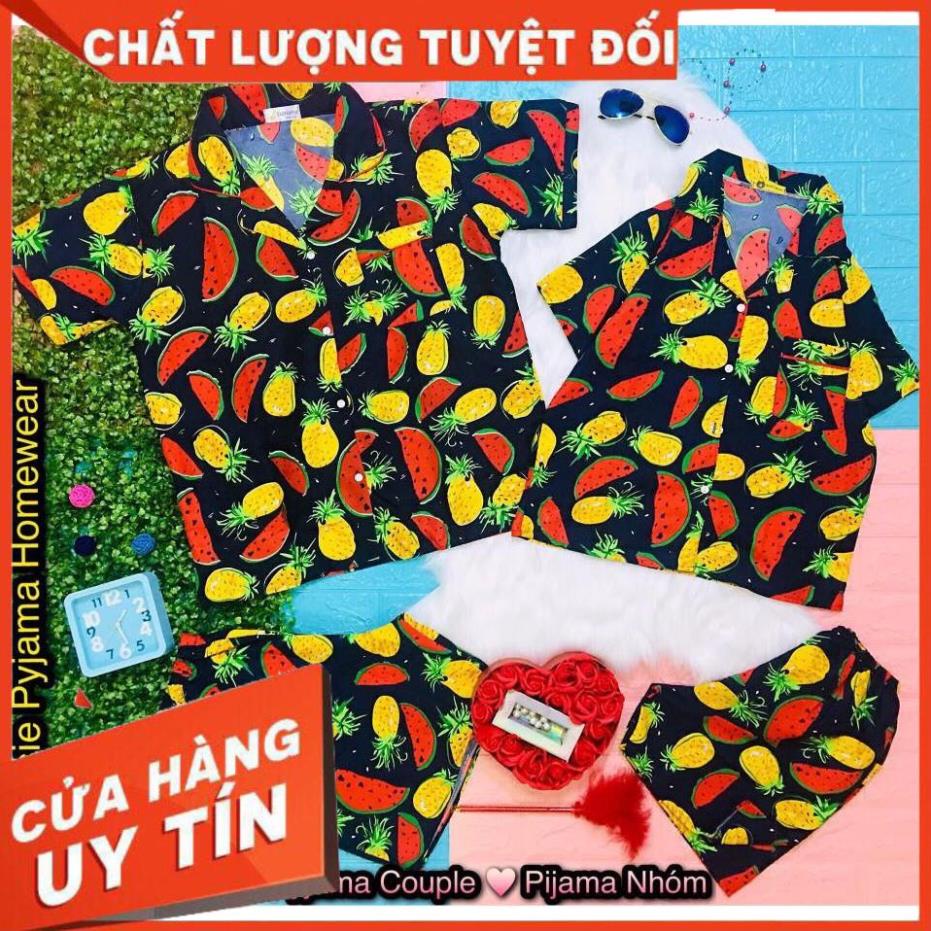 Đồ Bộ PIJAMA Trái Cây Trái Chuối - Trái Dưa Hấu - Trái Thơm - Hoa Hướng Dương Đi Biển Mặc Nhà Mặc Ngủ Dưới 50kg *