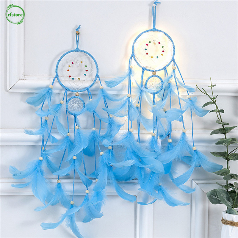 Dream catcher gắn đèn led treo trang trí đẹp mắt