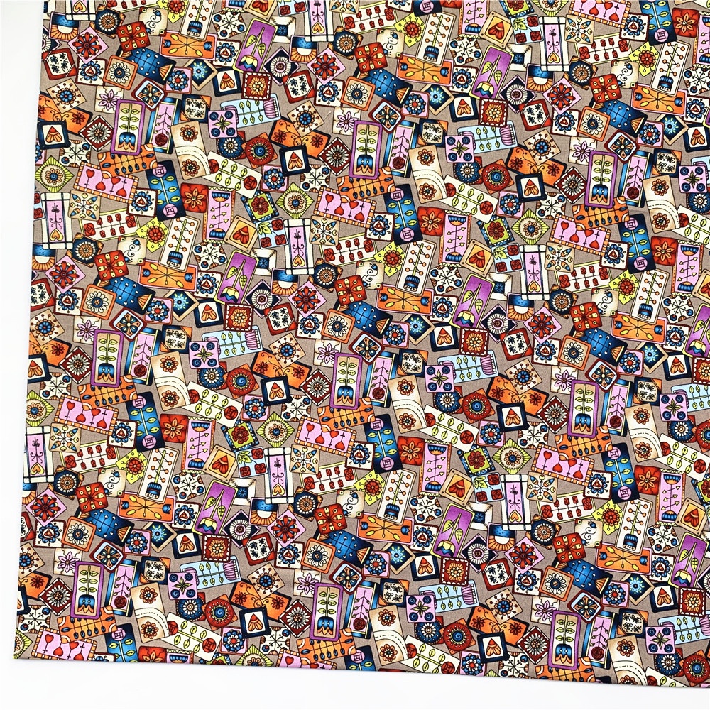 Vải 100% Cotton Họa Tiết Mandala Phong Cách Bohemian Cổ Điển