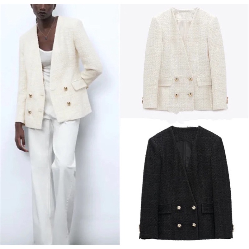 ÁO VEST DẠ TWEED ZARA AUTHENTIC TUỒN STORE