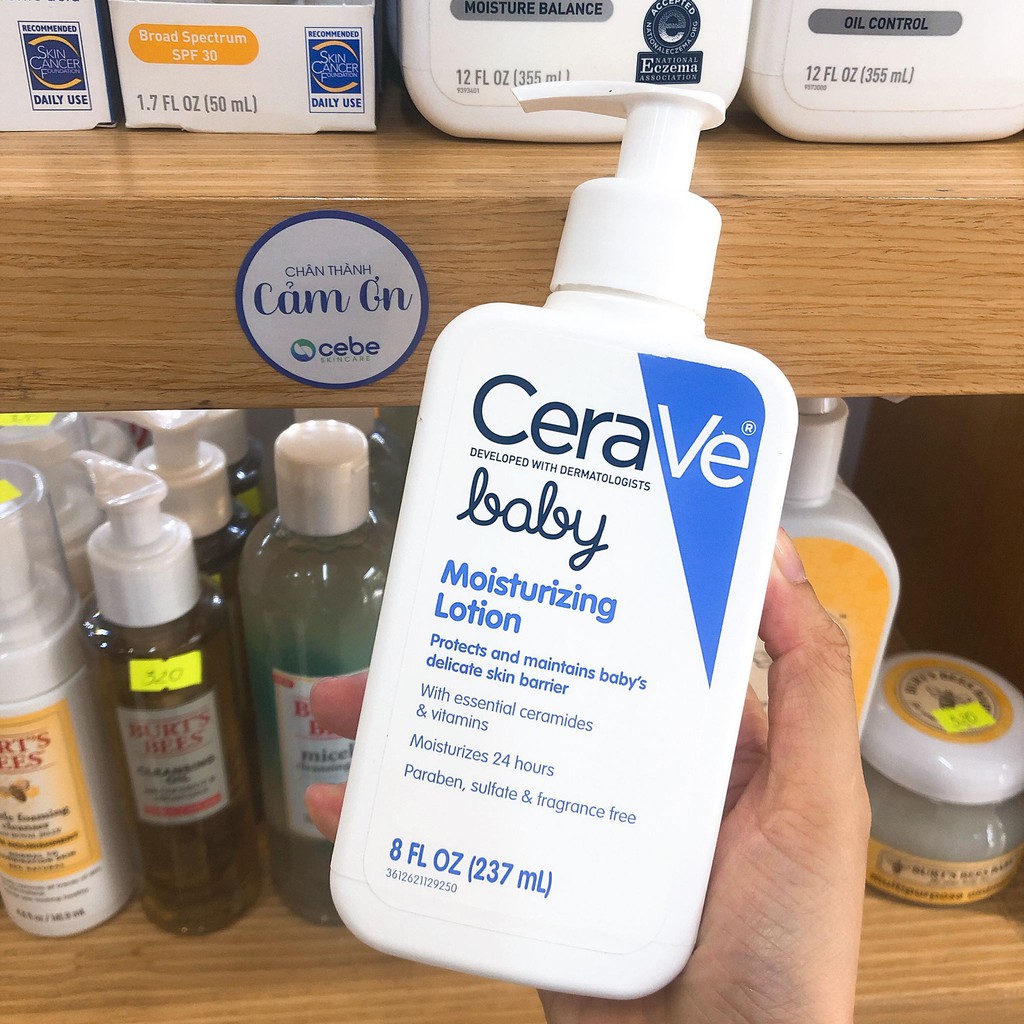 Kem dưỡng cho bé CeraVe Baby Moisturizing Lotion (237mL)