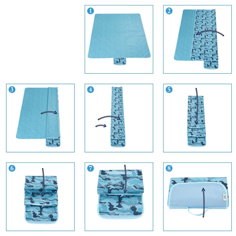 Thảm du lịch dã ngoại gấp gọn chống thấm nước, du lịch đi biển, bạt trải picnic | BigBuy360 - bigbuy360.vn