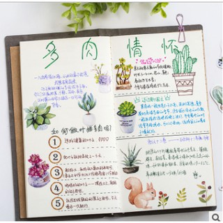 Hộp sticker chậu cây cute