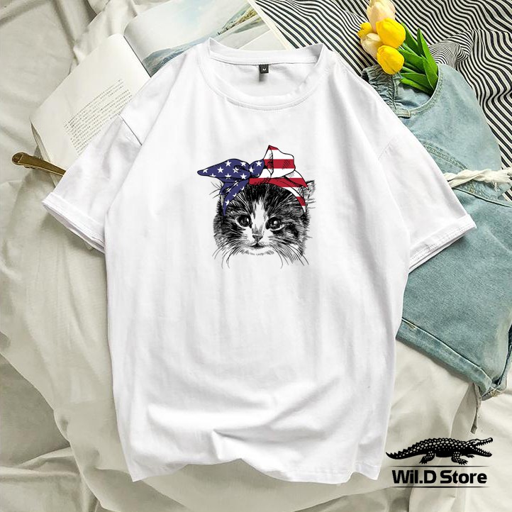 áo thun tay lỡ CHÚ CHÓ USA