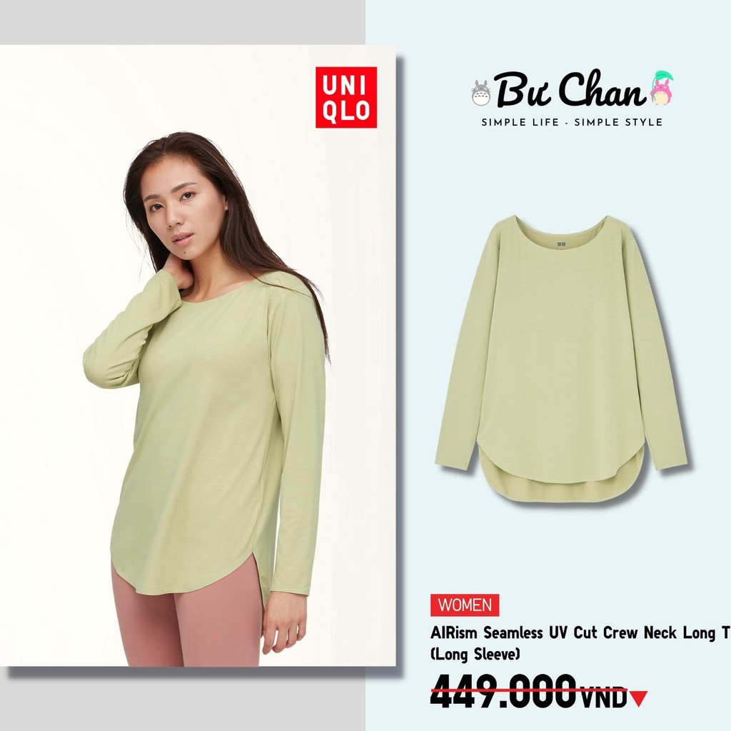 Áo làm mát UNQLO Nữ AIRism xẻ tà ❤️ (UNIQLO Nhật Chính Hãng)