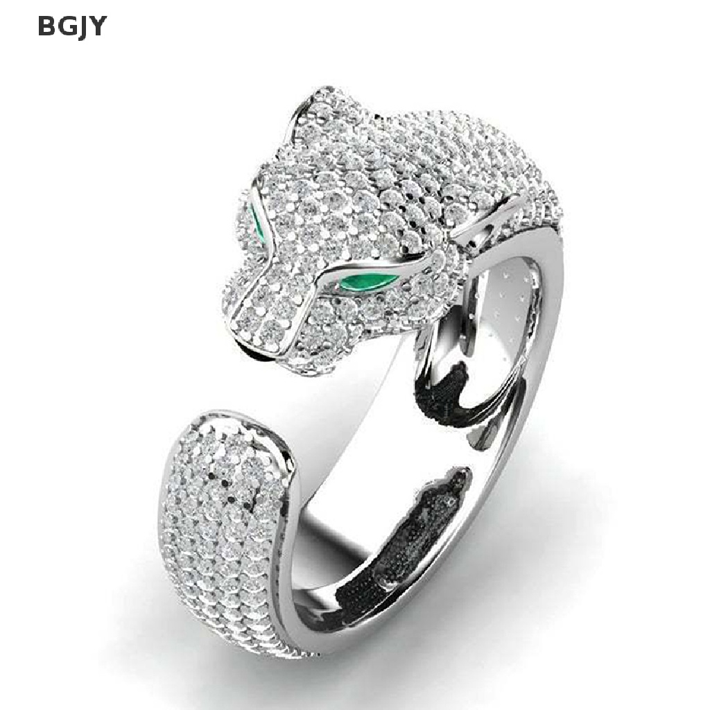 Nhẫn Hở Họa Tiết Da Báo Đính Đá Pha Lê Thời Trang Dành Cho Nam Và Nữ Mới