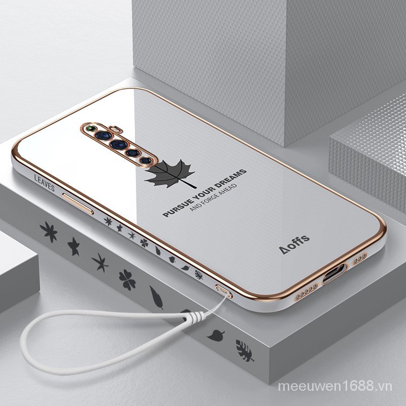 Ốp điện thoại QIANZI Fy Wq8S họa tiết lá phong cho Oppo Reno 2 Oppo Reno 2F
