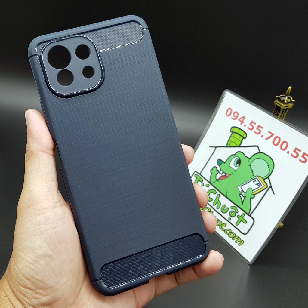 [Ảnh Thật] Ốp Lưng Xiaomi Mi 11 Lite 4G/5G Dẻo Carbon Phay Xước Chống Sốc