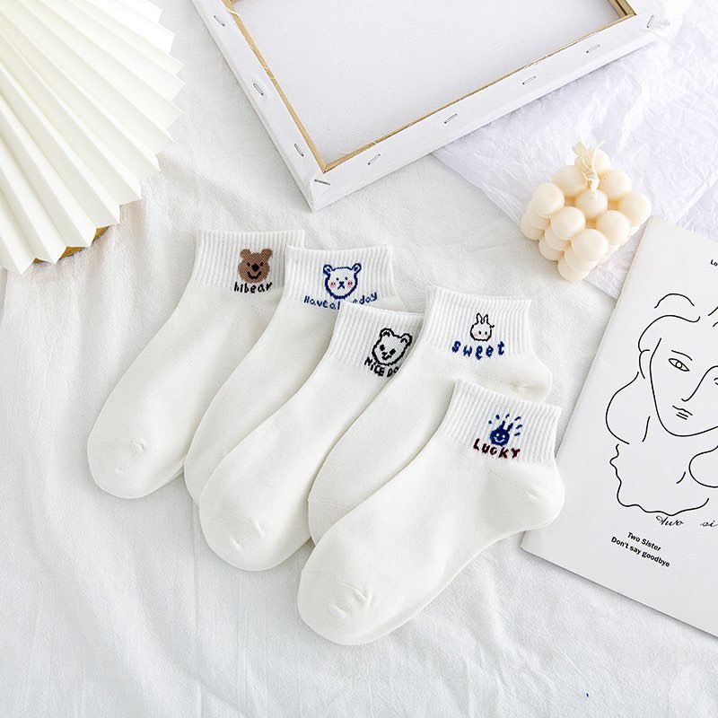 Vớ nữ nam 1 màu chất liệu cotton mềm thoáng mát