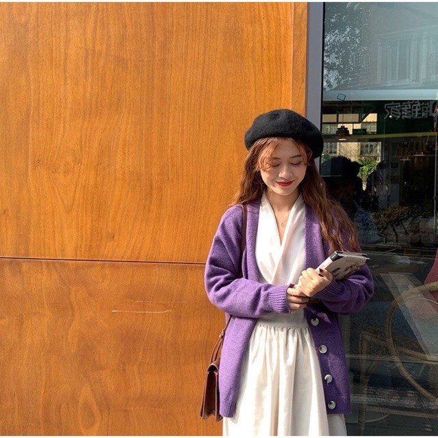 😍 👘 Áo cadigan tím cà mau 👘 😍