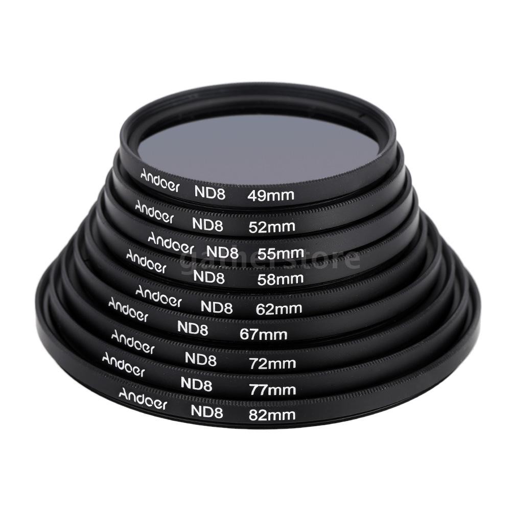 Bộ kính lọc phân cực trung tính UV+CPL+ND8 52mm kèm túi đựng cho Nikon Canon