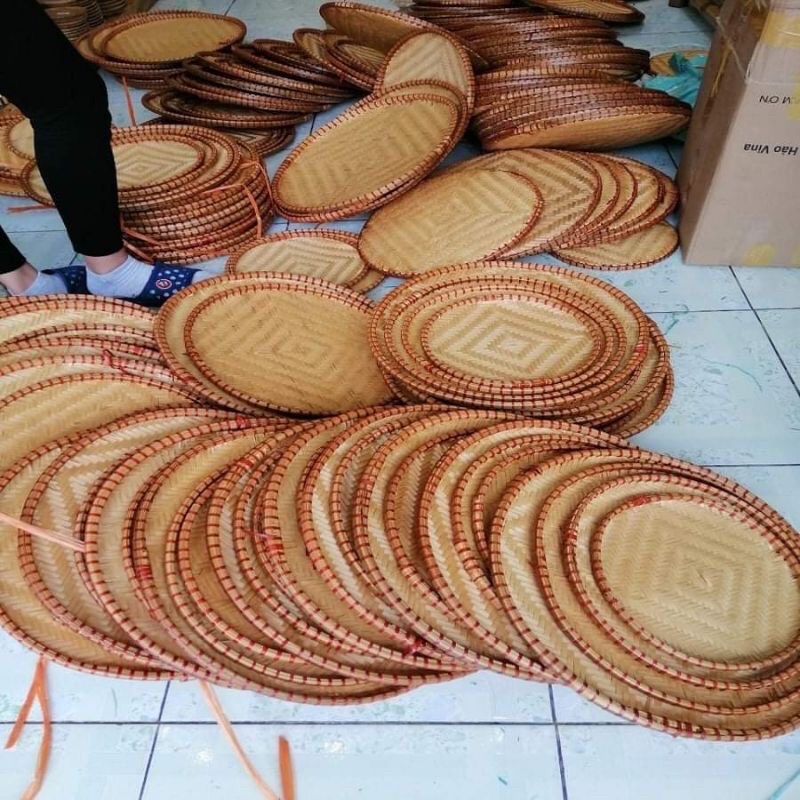 Mẹt tre đan thủ công zie đừng kính 40cm