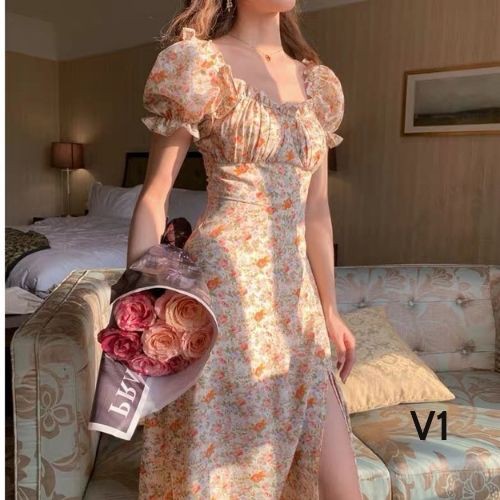 Đầm nữ hoa nhí, đầm nữ dáng dài kiểu dáng vintage, phong cách mùa hè tươi trẻ, hàng đủ size | BigBuy360 - bigbuy360.vn