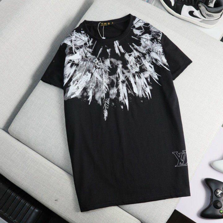 Áo Thun Cổ Tròn Nam In Loang Màu Trắng Đen Chất Cotton Mềm Mát Mặc Thoải Mái Phong Cách Lịch Lãm [NEW UNISEX]