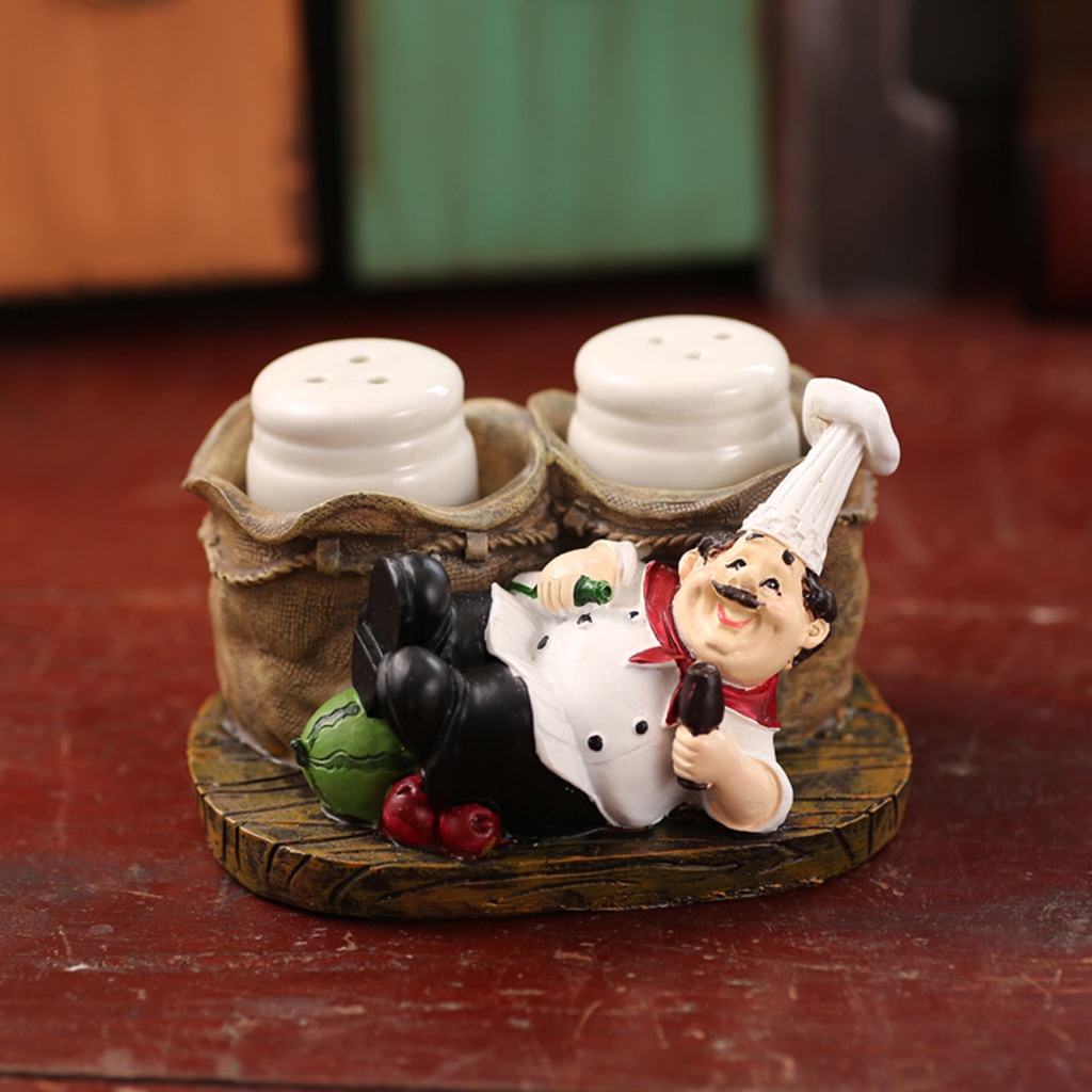 Lọ Đựng Gia Vị Hình Đầu Bếp Phong Cách Retro Mỹ