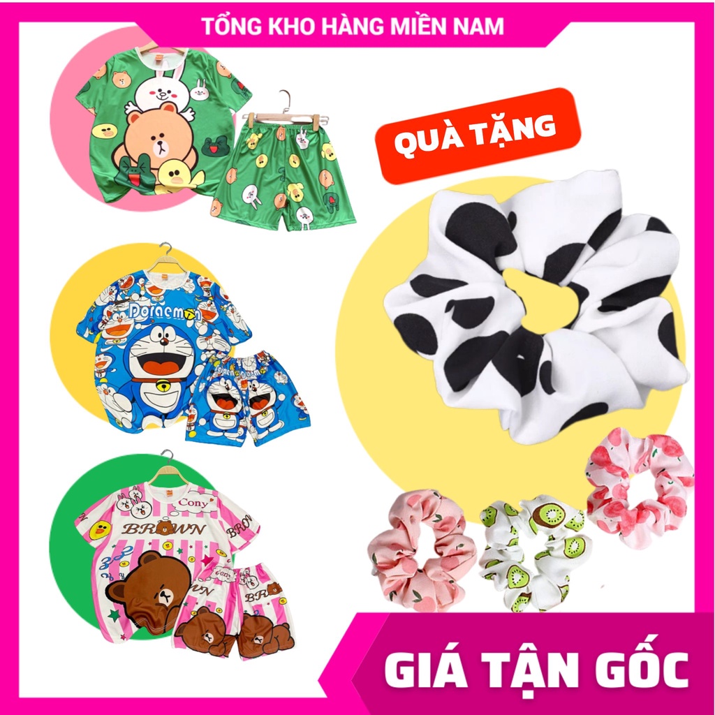 Set bộ ngủ hoạt hình 3D dưới 48kg vải thun mềm mịn mát ❤ DBRBD TỔNG HỢP SIZE M