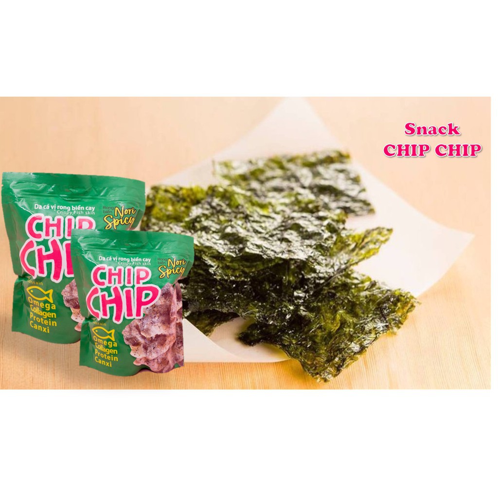 [COMBO] MUA 5 TẶNG 1 SNACK DA CÁ CHIÊN GIÒN VỊ RONG BIỂN 50 GRAM - CRISPY FISH SKIN SNACK NORI SPICY