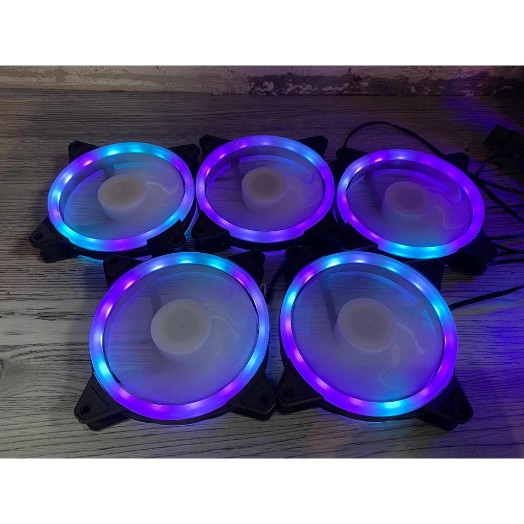 Quạt tản nhiệt Fan led RGB case 12cm Không dùng Hub