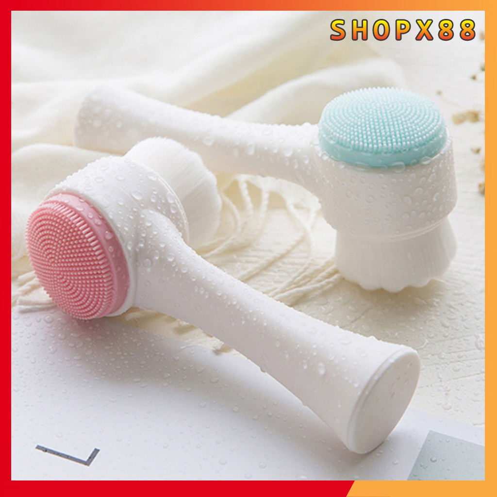 Cọ rửa mặt massage 2 đầu sạch sâu đa năng tiện dụng SX 192 | BigBuy360 - bigbuy360.vn