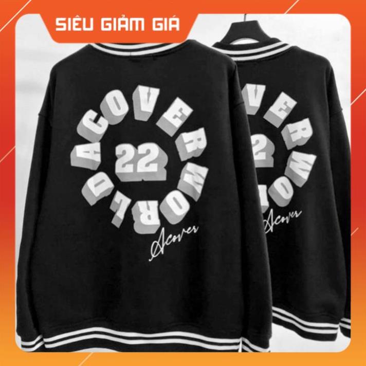 [FREE SHIP] ÁO KHOÁC NỈ NÚT BẤM BOMBER UNISEX AR SIÊU ĐẸP