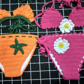 Bikini len cho bé có may lót quần