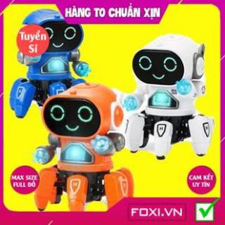 Đồ chơi robot dancer biết nhảy nhót Foxi-phát sáng-xoay 360 độ-trò chơi vui nhộn-bổ ích-gần gũi cho bé