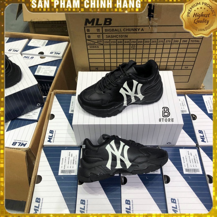 Giày MLB BigBall Chunky Đen 3ASHC101N 50BKS 🔴Giảm 20K Khi Nhập Mã 🔴