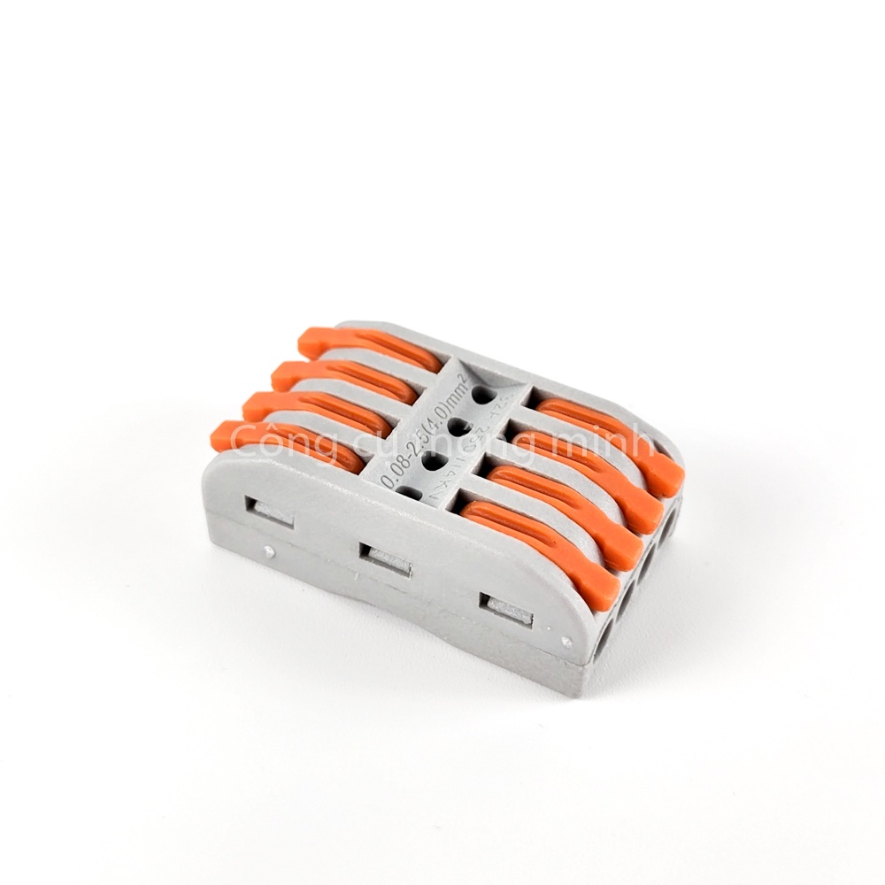 Cút nối dây điện nhanh PCT 2-3 (3 vào - 3 ra) PCT 2-4 (4 vào - 4 ra) - chịu tải 32A - dây tối đa 2,5mm