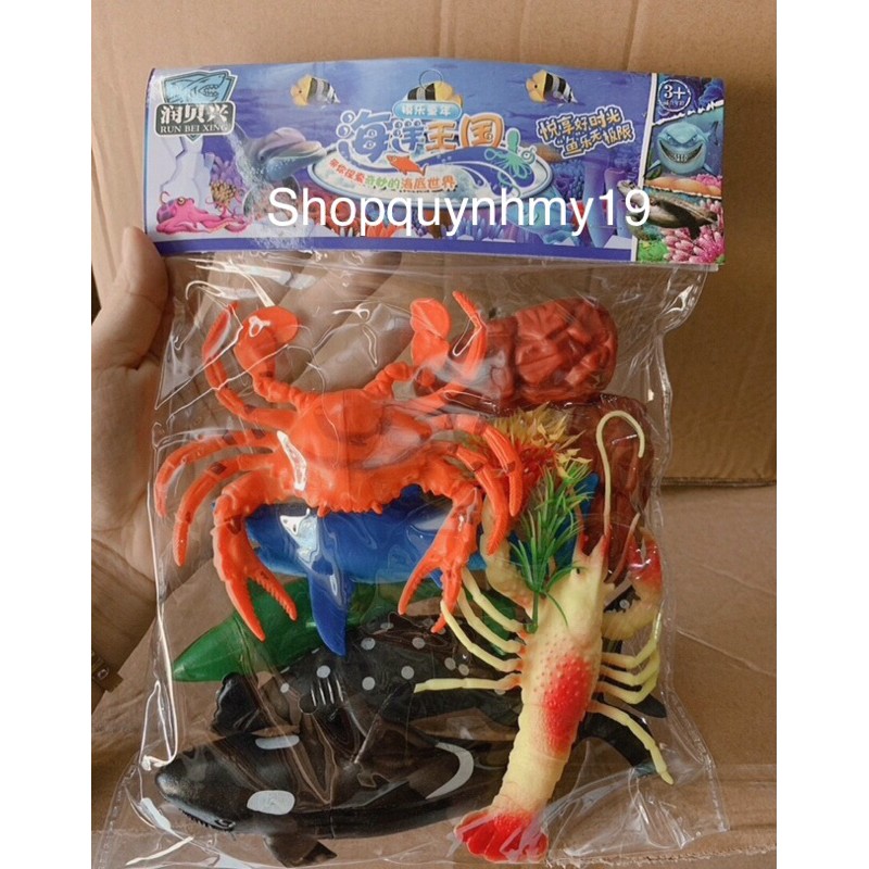 Túi đồ chơi nhựa TÔM , CUA , CÁ