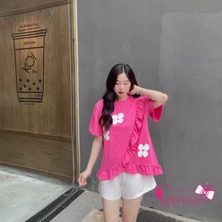 Set áo thun bèo in hình quần short