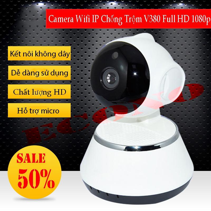 Camera V380 , Camera Wifi IP Chống Trộm Full HD 1080p Có Hồng Ngoại Đàm Thoại 2 Chiều Giám Sát Ngày Đêm