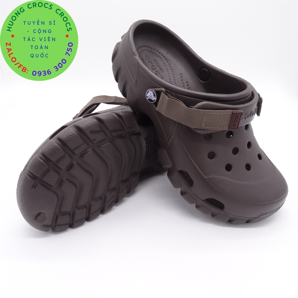 DÉP SỤC CROCSS OFFROAD SPORT CLOG CHO NAM MÀU NÂU đúc liền khối, chuẩn xịn,. full box