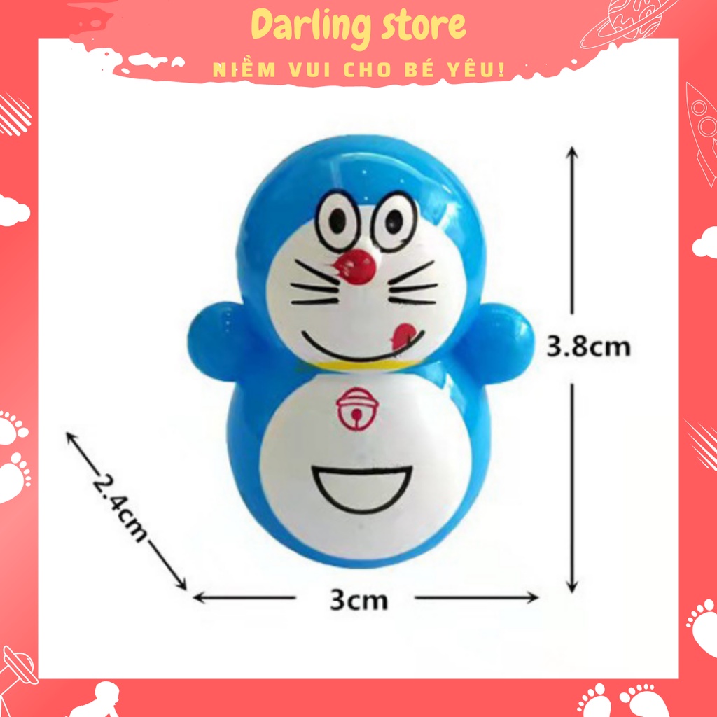 Đồ chơi lật đật nhân vật hoạt hình mini chất liệu nhựa ABS an toàn cho bé