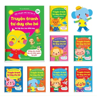 Bộ 8 Cuốn Truyên Tranh Tư Duy Cho Bé quà tặng bé tô màu