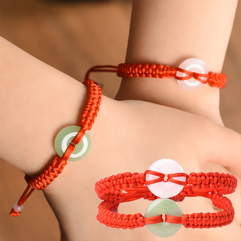 Vòng Tay Bện Dây Đỏ May Mắn Thời Trang Unisex