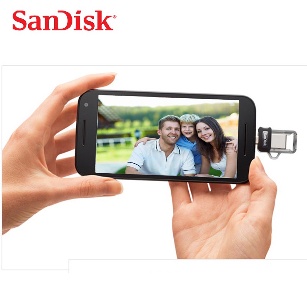 Ổ Cứng Ngoài Sandisk Ultra Dual Drive M3.0 128gb Usb 3.0 Otg Đen