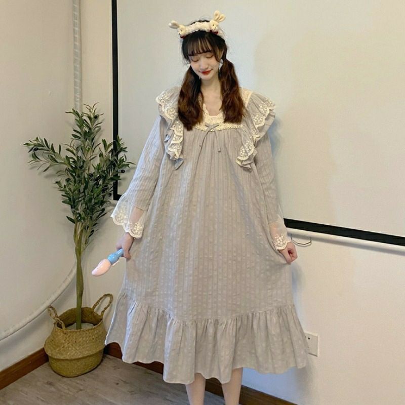 Đầm ngủ / mặc nhà pijama dài ulzzang order