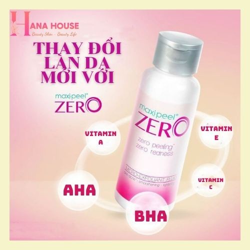 Serum Maxipeel Zero giảm mụn mờ thâm với AHA, BHA, Vitamin A-C-E không đỏ không bong da