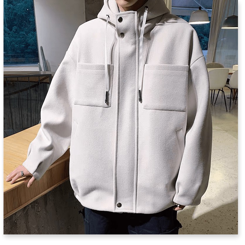 ÁO KHOÁC HOODIE PHỐI DÂY KÉO CÓ NÚT TÀ TÚI HỘP ĐỈNH CAO THỜI TRANG HOODIE