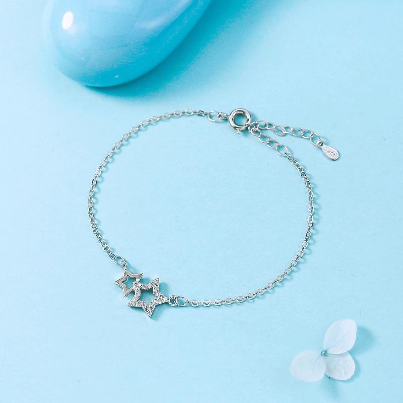 Vòng tay Hai Ngôi Sao phụ kiện thời trang nữ lắc tay phong cách Hàn Quốc