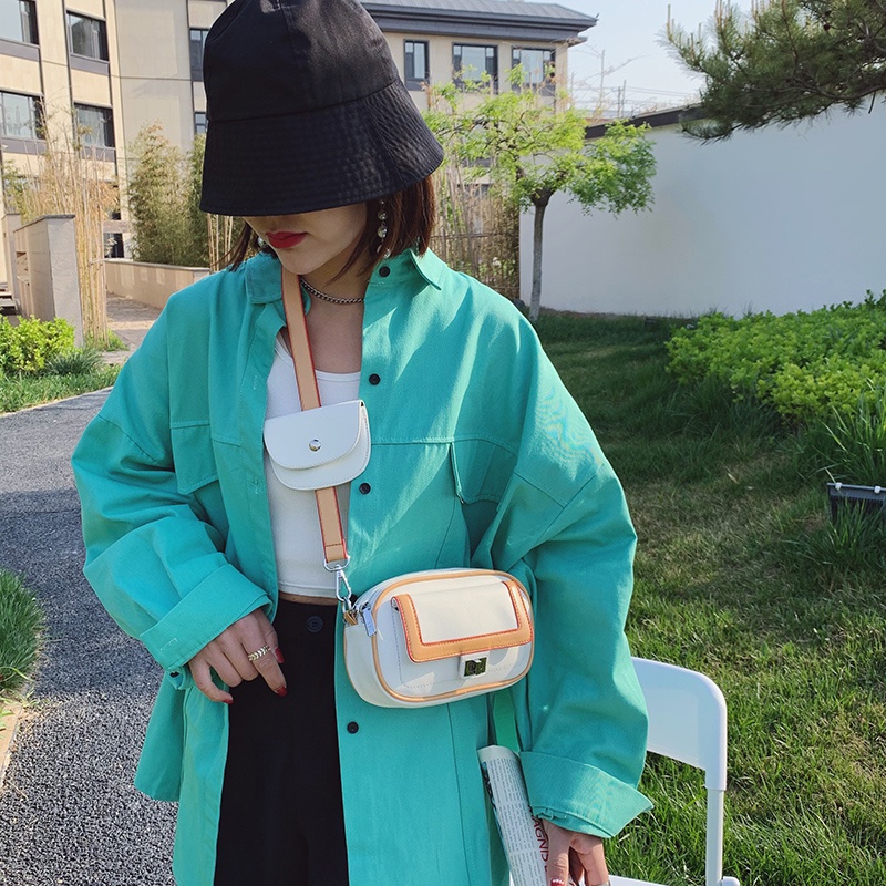 Túi đeo vai IELGY hình vuông nhỏ nhắn màu sắc nổi bật phong cách phương tây dành cho bạn nữ