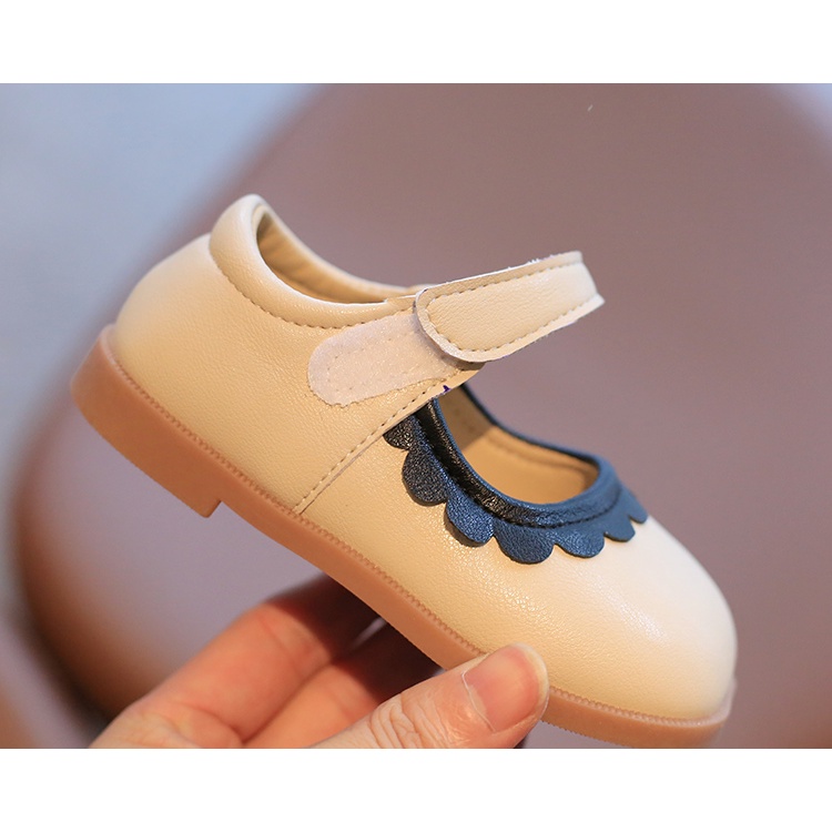 Giày Búp Bê Da Mềm Chống Trượt Phong Cách Vintage Dễ Thương Cho Bé Gái 1-8 Tuổi