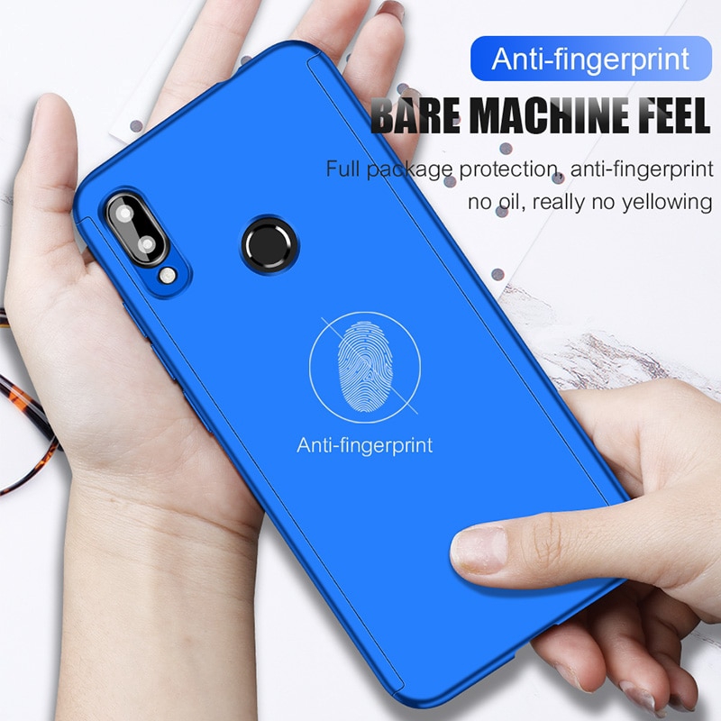 Ốp Lưng Bảo Vệ Toàn Diện Có Kính Cường Lực Cho Realme C11 C2 6i 5 5i F5 F7 F9 F11 F11 Pro A3S A5S A79