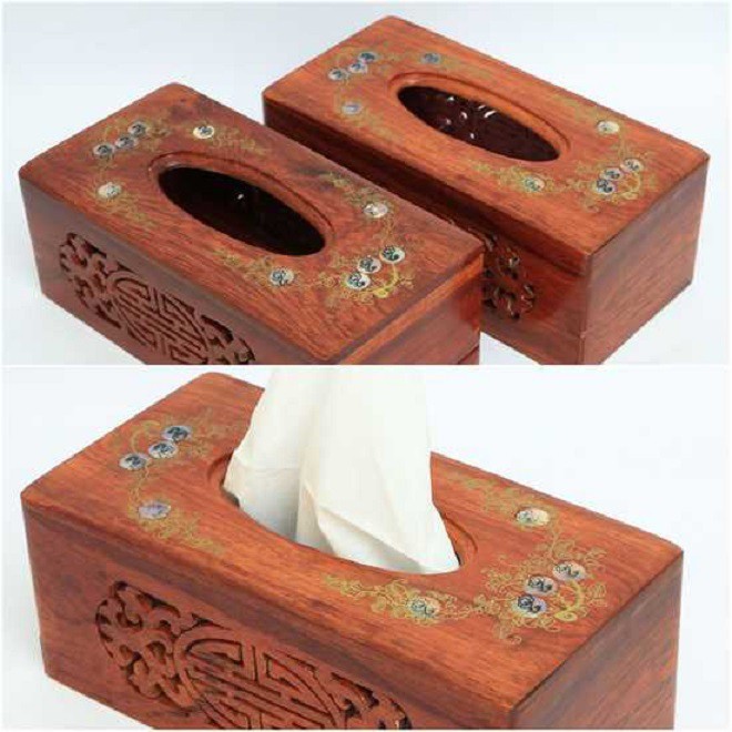 Hộp đựng giấy ăn gỗ cao cấp