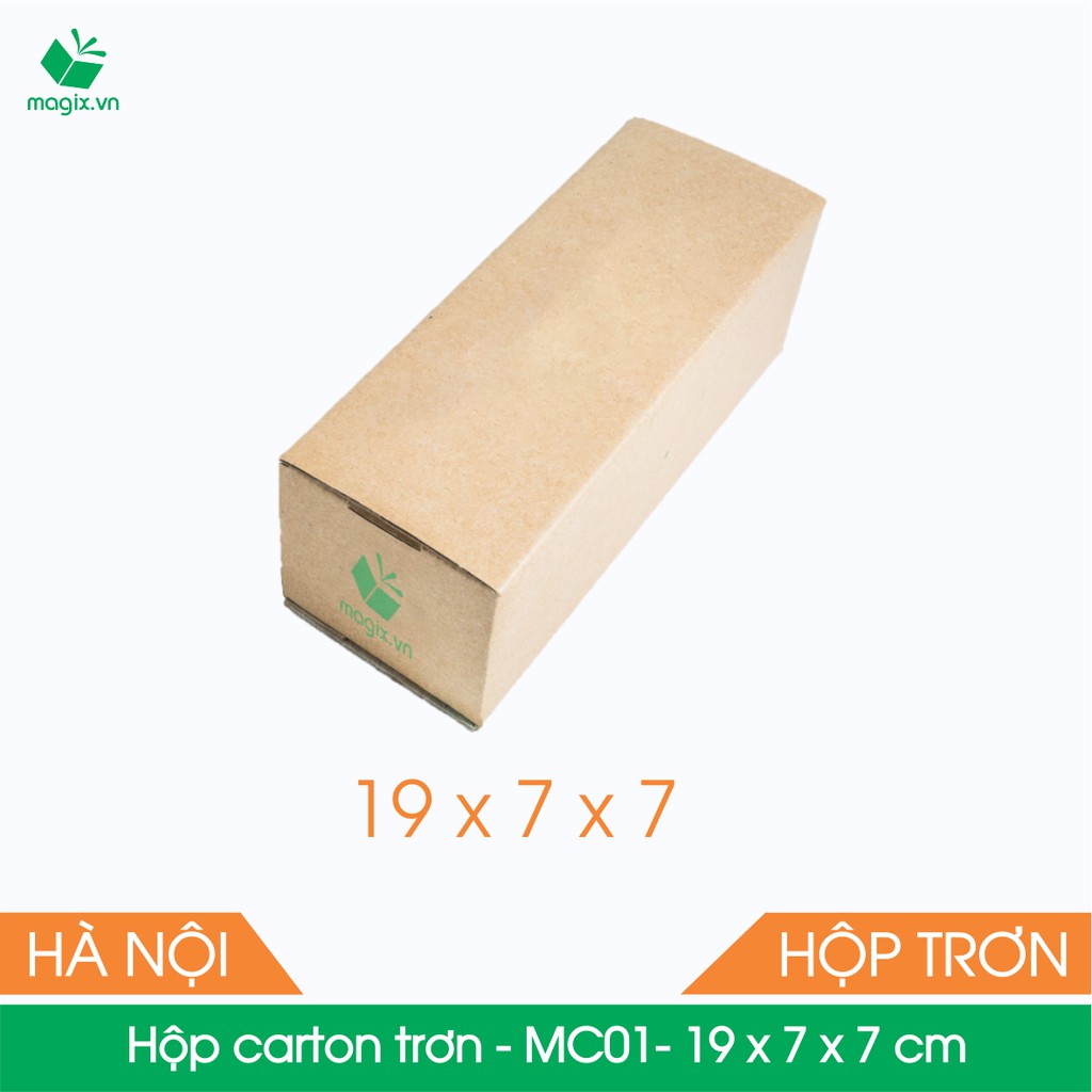 MC01 - 19x7x7 cm - 25 Thùng hộp carton trơn đóng hàng