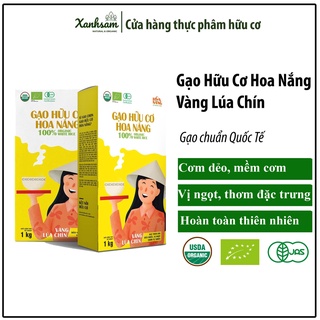 Gạo hữu cơ hoa nắng vàng lúa chín 2kg - xanhsam organic