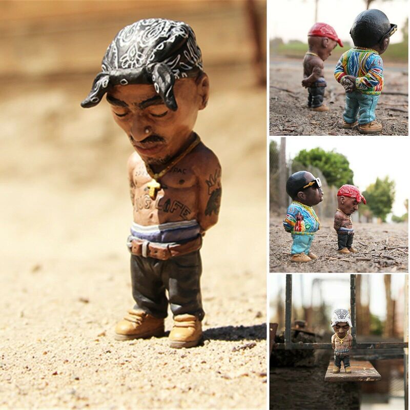 10cm 2Pac Shakur B.I.G. Đồ trang trí Nhân Vật Rap Star Trang Trí Bàn Làm Việc