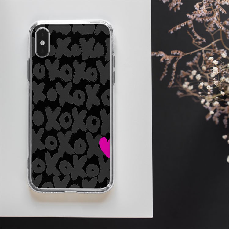 Ốp lưng XOXO Victoria's Secret nền đen cho Iphone 5 6 7 8 Plus 11 12 Pro Max X Xr VICPOD00164